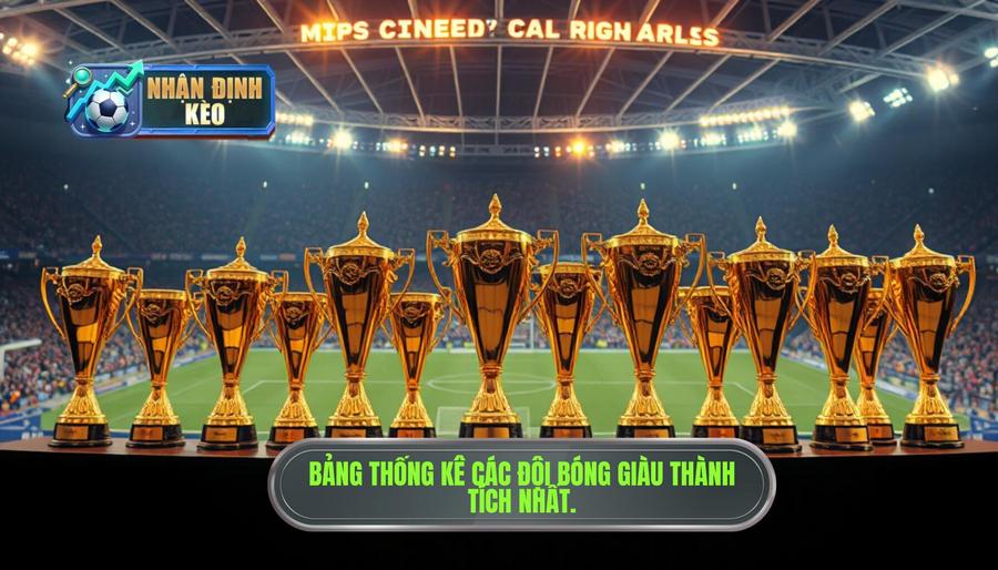Thống kê các đội bóng giàu thành tích nhất